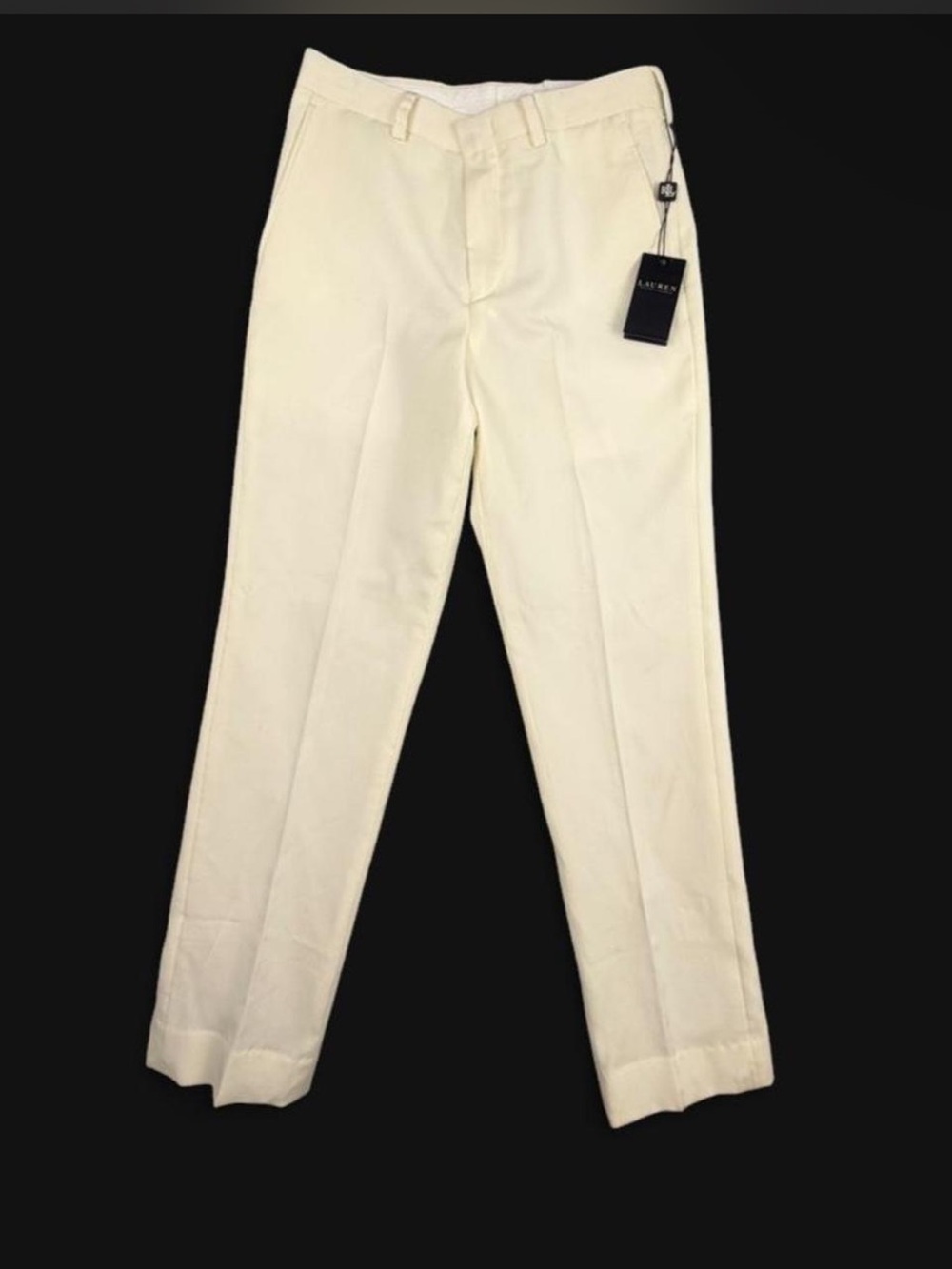 Lauren Ralph Lauren NWT 100% Wool Stretch Trousers Off White Size 10R 25